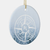 Brombalmonogram wintersparren keramisch ornament (Rechts)