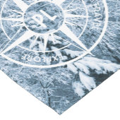 Brombalmonogram wintersparren korte tafelloper (Hoek)