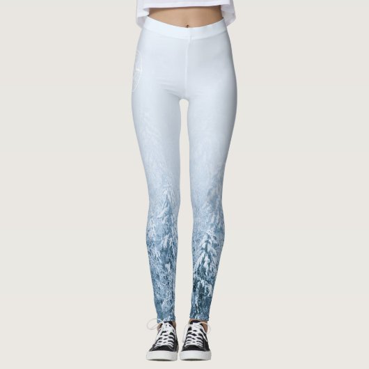 Brombalmonogram wintersparren leggings (Voorkant)