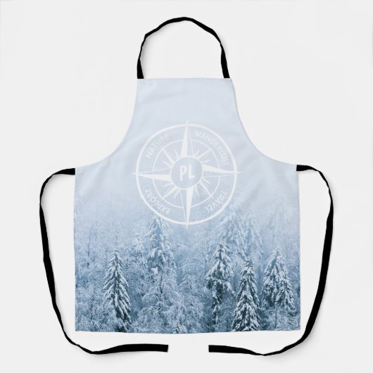 Brombalmonogram wintersparren schort (Voorkant)