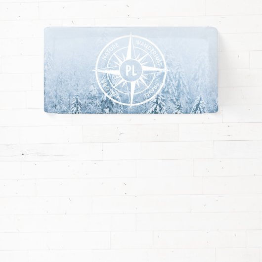 Brombalmonogram wintersparren spandoek (Insitu)