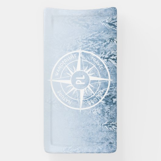 Brombalmonogram wintersparren spandoek (Verticaal)