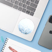 Brombalmonogram wintersparren sticker (Laptop met iPhone)