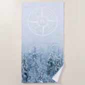 Brombalmonogram wintersparren strandlaken (Voorkant)