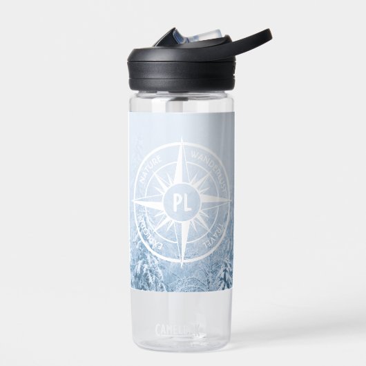 Brombalmonogram wintersparren waterfles (Links)