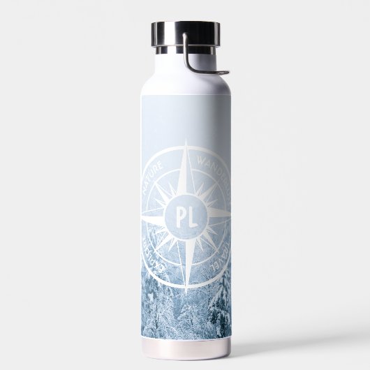 Brombalmonogram wintersparren waterfles (Links)