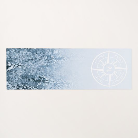 Brombalmonogram wintersparren yogamat (Achterkant (horizontaal))