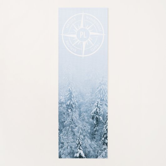 Brombalmonogram wintersparren yogamat (Voorkant)