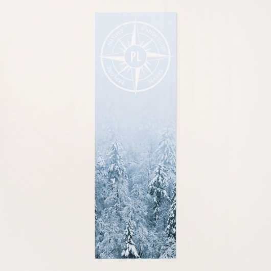 Brombalmonogram wintersparren yogamat (Achterkant)