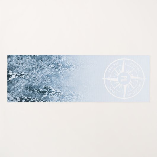 Brombalmonogram wintersparren yogamat (Voorkant (horizontaal))