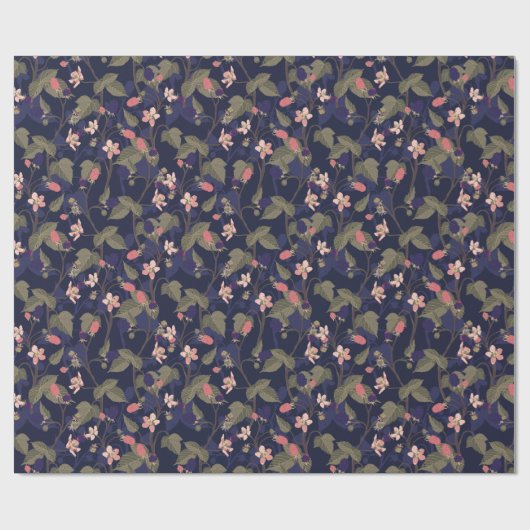 Brombeeren Muster Cadeaupapier (Vlak)