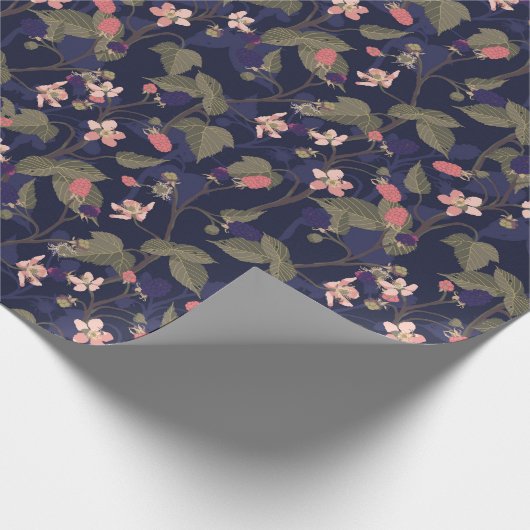 Brombeeren Muster Cadeaupapier (Hoek)
