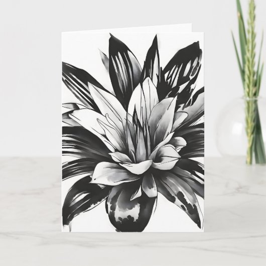 Bromelia - Watercolor bloemen Kaart (Voorkant)