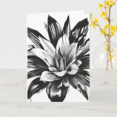 Bromelia - Watercolor bloemen Kaart (Gele Bloem)