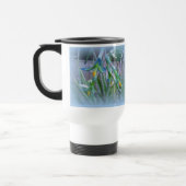 Bromeliad Blossom op blauw Reisbeker (Links)
