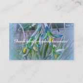 Bromeliad Blossom op blauw Visitekaartje (Achterkant)