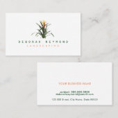 Bromeliad plant . Landscaping eenvoudig wit Visitekaartje (Voorkant / Achterkant)