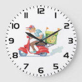 Bromfiets Pizza Levering Grote Klok (Voorkant)