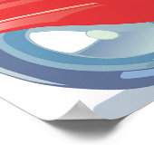 Bromfiets Pizza Levering Poster (Hoek)