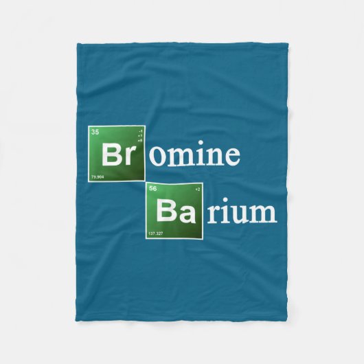 Bromine And Barium Periodic Table Chemistry Elemen Fleece Deken (Voorkant)