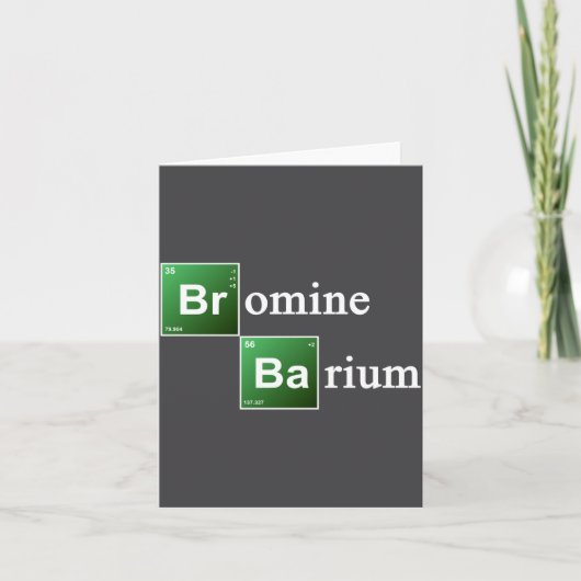 Bromine And Barium Periodic Table Chemistry Elemen Kaart (Voorkant)