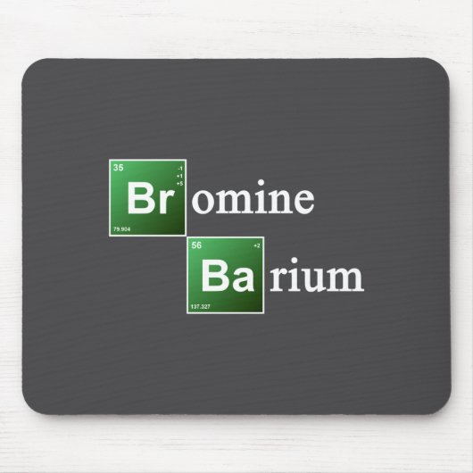 Bromine And Barium Periodic Table Chemistry Elemen Muismat (Voorkant)