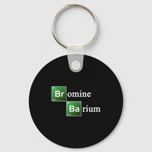 Bromine And Barium Periodic Table Chemistry Elemen Sleutelhanger (Voorkant)