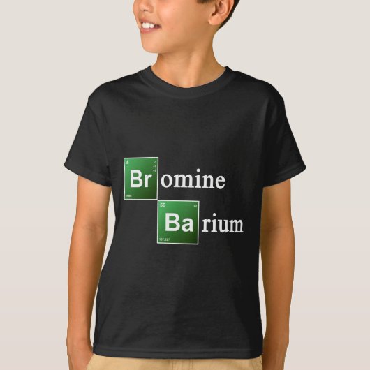 Bromine And Barium Periodic Table Chemistry Elemen T-shirt (Voorkant)