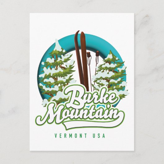 Bromley Mountain Peru Vermont US Ski Briefkaart (Voorkant)
