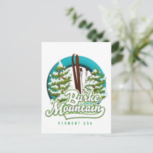 Bromley Mountain Peru Vermont US Ski logo Ansichtk Briefkaart