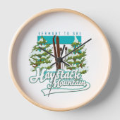 Bromley Mountain Peru Vermont US Ski logo Clock (Voorkant)