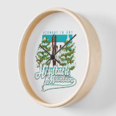 Bromley Mountain Peru Vermont US Ski logo Clock (Hoek)