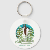 Bromley Mountain Peru Vermont US Ski logo Klok Sleutelhanger (Achterkant)