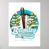 Bromley Mountain Peru Vermont US Ski logo Poster (Voorkant)