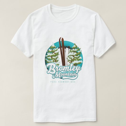 Bromley Mountain Peru Vermont US Ski logo T-shirt (Design voorkant)