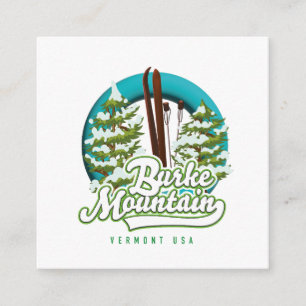 Bromley Mountain Peru Vermont US Ski logo Vierkant Informatiekaartje