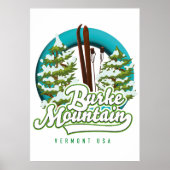 Bromley Mountain Peru Vermont US Ski Poster (Voorkant)