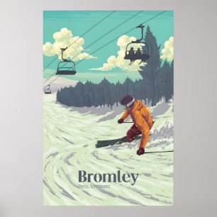 Bromley Vermont Skigebied Reisposter Poster