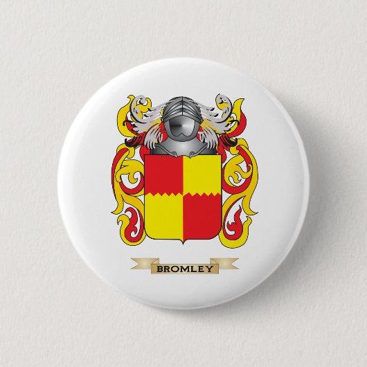 Bromley Wapenkat (gezinscrest) Ronde Button 5,7 Cm (Voorkant)