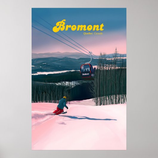 Bromont Canada Skigebied Reisposter Poster (Voorkant)