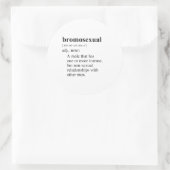BROMOSEKSUEEL RONDE STICKER (Tas)