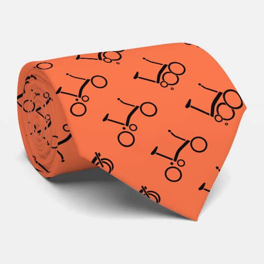 Brompton Bicycle Pattered Stropdas (Opgerold)