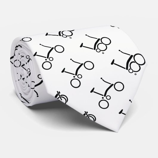 Brompton Bicycle Pattered Stropdas (Opgerold)