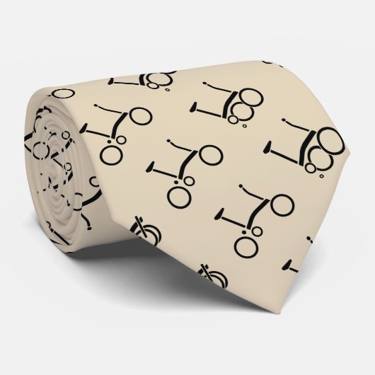 Brompton Bicycle Pattered Stropdas (Opgerold)