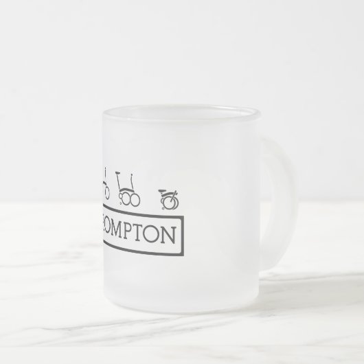 Brompton Bike Frosted 10 oz Frosted Glass Mok (Voorkant rechts)