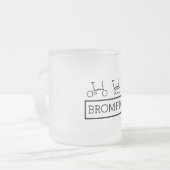 Brompton Bike Frosted 10 oz Frosted Glass Mok (Voorkant links)