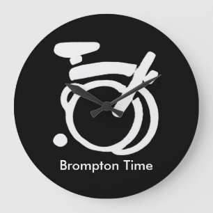 Brompton Black & White wall Clock Grote Klok