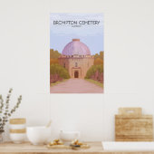 Brompton Cemetery Londen Reisposter Poster (Keuken)