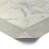 Brompton fiets gevouwen poster (Hoek)