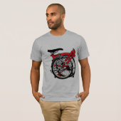 Brompton fiets gevouwen t-shirt (Voorkant volledig)